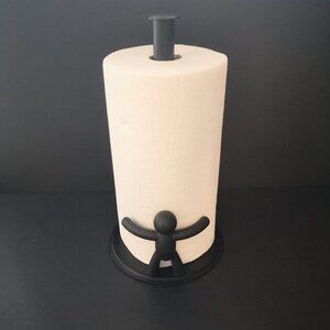 Umbra Buddy Matte Black Countertop Paper Towel Holder 13.25" High Base 7" Across
